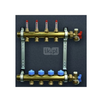 Pakiet rozdzielacz HKV 12 z przepływomierzami, zawory + końcowki