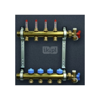 Pakiet rozdzielacz HKV 6 z przepływomierzami, zawory + końcowki