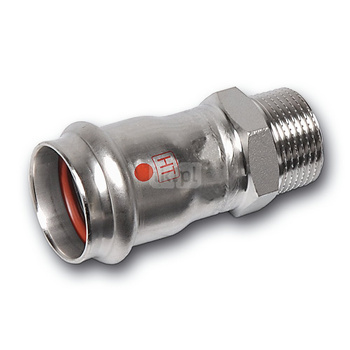 Nypel SANHA NiroTherm Industry, stal nierdzewna, 15 mm x 3/4'' (zw x GZ)