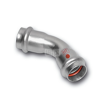 Łuk 45' SANHA NiroTherm Industry, stal nierdzewna, 42 mm (zw x zw)