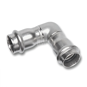 Kolano 90' SANHA NiroSan Press, stal nierdzewna, 22 mm (zw x zw)