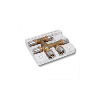 Trójnik SANHA 3fit Press, krzyżowy z izolacją brąz 16 mm (zz x zz x zz)