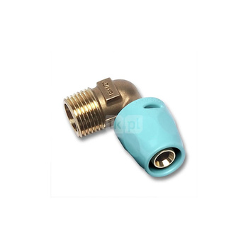 Kolano 90' SANHA 3fit Push dwuczęściowy, miedź, 20 mm x 1/2'' (ww x GZ)