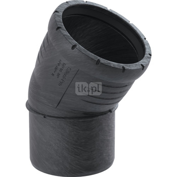 Kolano 30' GEBERIT Silent-Pro, PP mx (czarny), 50 mm (mufa wciskowa x końcówka wciskowa)