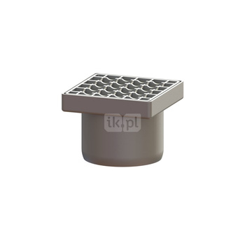 Kratka KESSEL kwadratowa ze stalowai nierdzewnej 138x138mm do wpustu
