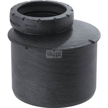 Złączka niesymetryczna GEBERIT Silent-Pro redukcja, PP mx / PP mx (czarny), 125 mm x 90 mm (końcówka wciskowa x mufa wciskowa), 90 mm