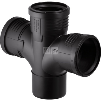 Czwórnik GEBERIT Silent-PP polipropylen, 110 mm DN 100, mw x mw x mw x mw