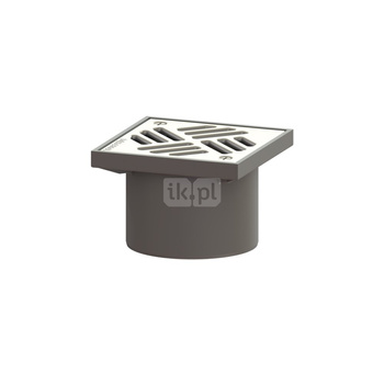 Kratka KESSEL kwadratowa ze stalowai nierdzewnej 150x150mm do wpustu
