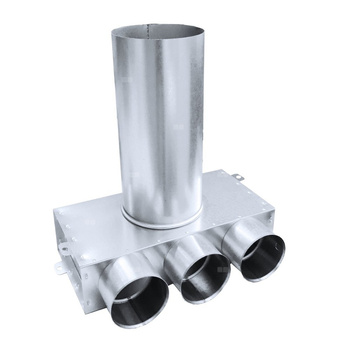 Skrzynka rozprężna TopFlex Metal 3-króćcowa, DN 160/L280/przyłącza 3 x DN 90