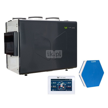 Centrala wentylacyjna TopVAC 550VCFENT z odzyskiem ciepła i wilgoci z wymiennikiem ENTALPICZNYM