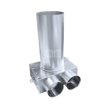 Skrzynka rozprężna TopFlex Metal 2-króćcowa, DN 125/L280/przyłącza 2 x DN 90