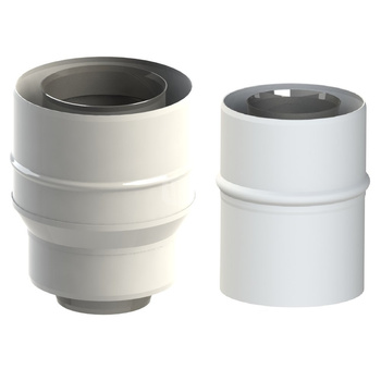 Złączka Concept By JEREMIAS pp z uszczelką 80/125mm x 80/125mm do kotła junkers modula, cerapur