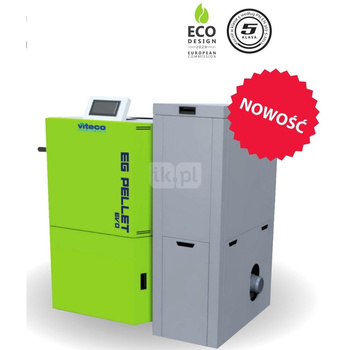 Kocioł na pellet VITECO HEAT EG PELLET EVO 40 kW z zasobnikiem o pojemności 228 l