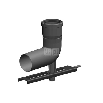 Kolano z podporą i szyną mocującą Concept By JEREMIAS 87' (pp) ZZ x ZW 60 x 60 mm spalinowe, kolor czarny