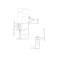 Bateria bidetowa KFA Armatura DIAMENT, chrom