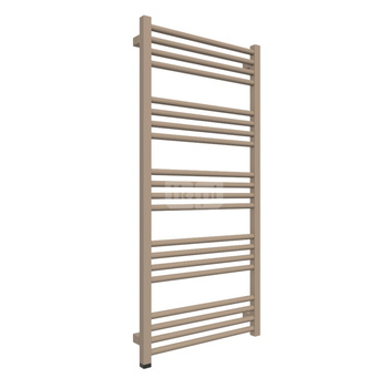 Grzejnik elektryczny TERMA FIONA ONE 530 x 1140 mm, kolor kwarc, moc 600 W, podłączenie E8, kabel prosty bez wtyczki 1,5m srebrzysty