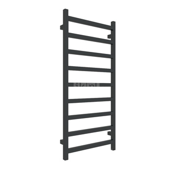 Grzejnik elektryczny TERMA SIMPLE ONE 500 x 1080 mm, kolor czarny jak kruk RAL9005, moc 400 W, podłączenie E1, kabel prosty bez wtyczki 1,5m czarny