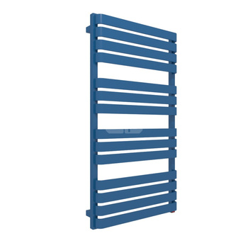 Grzejnik elektryczny TERMA WARP T ONE 600 x 1110 mm, kolor niebieski chagall RAL5010, moc 600 W, podłączenie E8, kabel spiralny z wtyczką 2,5m