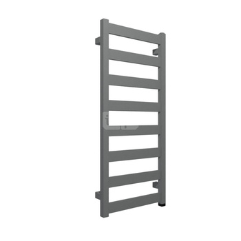 Grzejnik elektryczny TERMA VIVO One 400 x 910 mm, kolor metaliczny kamień, moc 300 W, podłączenie E8, kabel prosty bez wtyczki srebrzysty