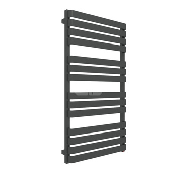 Grzejnik elektryczny TERMA WARP 600 x 1110 mm, kolor czarny jak kruk soft RAL9005, moc 600 W, podłączenie E1, kabel prosty bez wtyczki 1,5m