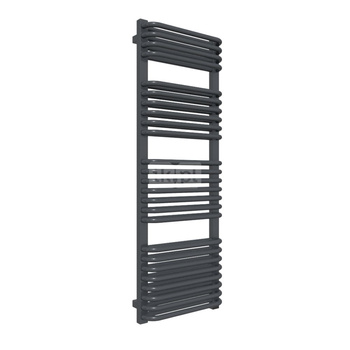 Grzejnik elektryczny TERMA TYTUS ONE 440 x 1260 mm, kolor metaliczna czerń, moc 800 W, podłączenie E8, kabel spiralny z wtyczką