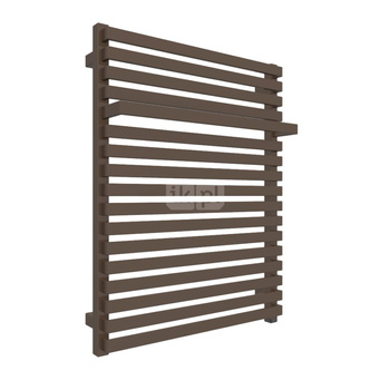 Grzejnik elektryczny TERMA CITY ONE 600 x 780 mm, kolor szlachetny brąz, moc 600 W, podłączenie E8, kabel spiralny z wtyczką 2,5m srebrzysty