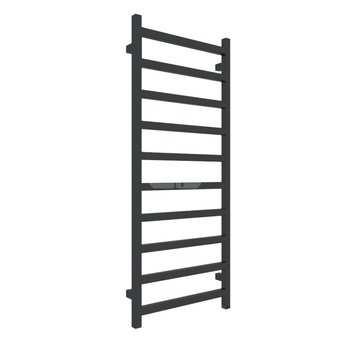 Grzejnik elektryczny TERMA SIMPLE ONE 500 x 1200 mm, kolor czarny jak kruk RAL9005, moc 400 W, podłączenie E8, kabel prosty bez wtyczki 1,5m czarny