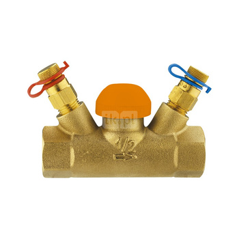 Zawór regulacyjno-pomiarowy HERZ TS-98-V mosiądz, DN 15 GW x GW, 1.1Kvs