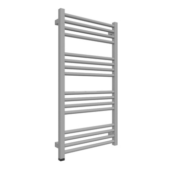 Grzejnik elektryczny TERMA FIONA ONE 480 x 900 mm, kolor szary sygnałowy RAL7004, moc 400 W, podłączenie E8, kabel prosty bez wtyczki 1,5m srebrzysty