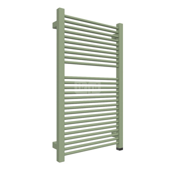 Grzejnik elektryczny TERMA MIKE ONE 430 x 735 mm, kolor zielony blady RAL6021, moc 400 W, podłączenie E8, kabel prosty bez wtyczki 1,5m srebrzysty