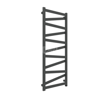 Grzejnik elektryczny TERMA VIPERA One 500 x 1230 mm, kolor czarny jak kruk soft RAL9005, moc 400 W, podłączenie E8, kabel spiralny z wtyczką czarny