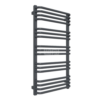 Grzejnik elektryczny TERMA ALEX ONE 500 x 760 mm, kolor metaliczna czerń, moc 400 W, podłączenie E8, kabel prosty bez wtyczki czarny