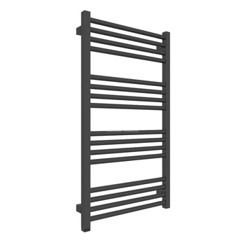 Grzejnik elektryczny TERMA FIONA ONE 500 x 900 mm, kolor heban, moc 400 W, podłączenie E8, kabel prosty z wtyczką czarny