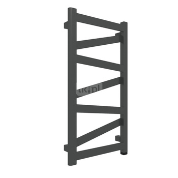 Grzejnik elektryczny TERMA VIPERA One 400 x 750 mm, kolor czarny jak kruk soft RAL9005, moc 200 W, podłączenie E8, kabel spiralny z wtyczką czarny