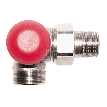 Zawór grzejnikowy termostatyczny HERZ TS-90-V 3-osiowy ab z nastawą wstępną, połączenie GZ 1/2'' (niklowanie)