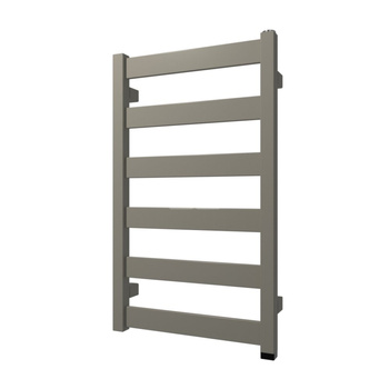 Grzejnik elektryczny TERMA VIVO One 400 x 670 mm, kolor szary jedwabisty RAL7044, moc 600 W, podłączenie E8, kabel prosty bez wtyczki 1,5m srebrzysty