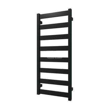 Grzejnik elektryczny TERMA VIVO One 400 x 910 mm, kolor czarny jak kruk RAL9005, moc 300 W, podłączenie E8, kabel spiralny z wtyczką 1,5m