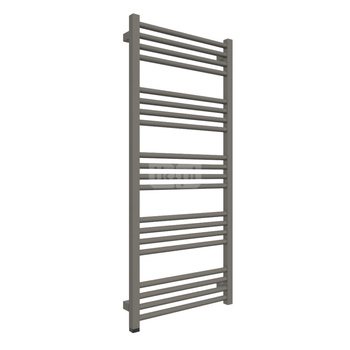 Grzejnik elektryczny TERMA FIONA ONE 500 x 1140 mm, kolor szary kwarcytowy RAL7039, moc 400 W, podłączenie E8, kabel prosty bez wtyczki 1,5m srebrzysty