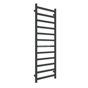 Grzejnik elektryczny TERMA SIMPLE ONE 500 x 1440 mm, kolor czarny jak kruk matowy RAL9005, moc 600 W, podłączenie E1, kabel prosty z wtyczką 1,5m czarny