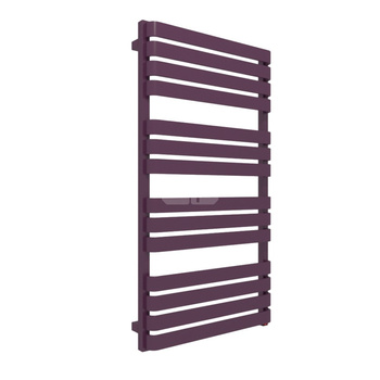 Grzejnik elektryczny TERMA WARP 600 x 1110 mm, kolor purpurowy fioletowy RAL4007, moc 600 W, podłączenie E8, kabel prosty bez wtyczki