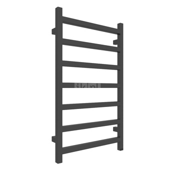 Grzejnik elektryczny TERMA SIMPLE ONE 500 x 840 mm, kolor czarny RAL9017, moc 300 W, podłączenie E8, kabel spiralny z wtyczką 2,5m czarny