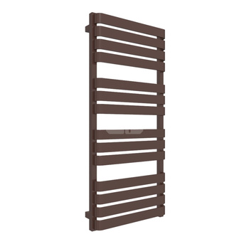 Grzejnik elektryczny TERMA WARP T ONE 500 x 1110 mm, kolor brązowy mahoniowy RAL8016, moc 600 W, podłączenie E8, kabel prosty bez wtyczki 1,5m