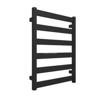 Grzejnik elektryczny TERMA VIVO One 500 x 670 mm, kolor czarny jak kruk soft RAL9005, moc 300 W, podłączenie E8, kabel prosty z wtyczką 1,5m czarny