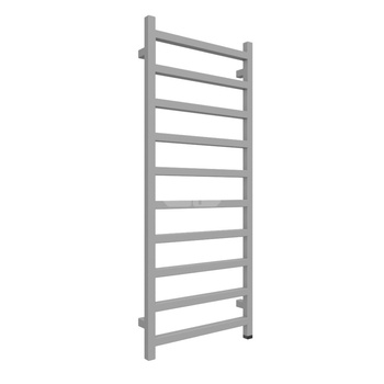 Grzejnik elektryczny TERMA SIMPLE ONE 500 x 1200 mm, kolor szary sygnałowy soft RAL7004, moc 400 W, podłączenie E1, kabel spiralny z wtyczką 2,5m