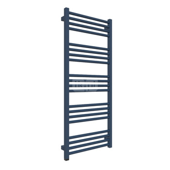 Grzejnik elektryczny TERMA FIONA ONE 480 x 1140 mm, kolor niebieski szafirowy RAL5003, moc 400 W, podłączenie E8, kabel prosty bez wtyczki 1,5m
