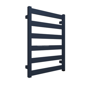 Grzejnik elektryczny TERMA VIVO One 500 x 670 mm, kolor niebieski kobaltowy RAL5013, moc 300 W, podłączenie E1, kabel spiralny z wtyczką 2,5m srebrzysty