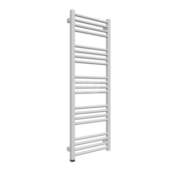 Grzejnik elektryczny TERMA FIONA ONE 400 x 1140 mm, kolor chrom, moc 300 W, podłączenie E8, kabel spiralny z wtyczką 2,5m srebrzysty