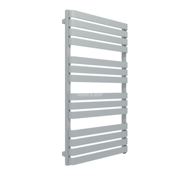 Grzejnik elektryczny TERMA WARP 600 x 1110 mm, kolor metaliczny kamień, moc 600 W, podłączenie E8, kabel prosty bez wtyczki srebrzysty