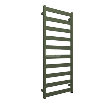 Grzejnik elektryczny TERMA VIVO One 500 x 1150 mm, kolor zielony rezedowy RAL6011, moc 400 W, podłączenie E8, kabel prosty bez wtyczki 1,5m srebrzysty