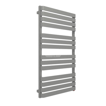 Grzejnik elektryczny TERMA WARP T ONE 600 x 1110 mm, kolor szary kurz RAL7037, moc 600 W, podłączenie E1, kabel spiralny z wtyczką 2,5m